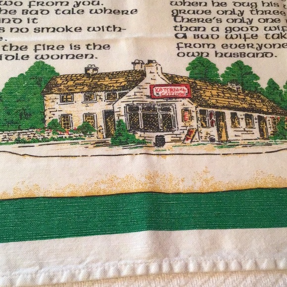 Vintage Irish Sayings tea towel collectible linen cotton retro kitchen - Picture 12 of 14